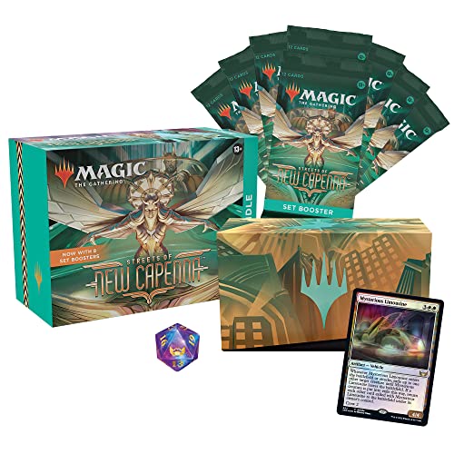 Magic The Gathering Bundle de Calles de Nueva Capenna, de 8 Sobres de edición y Accesorios (Versión en Inglés)