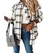 Womens Flannel Shacket Boyfriends Corduroy Button Down Plaid Shirts Fall Clothing Tops S-3XL