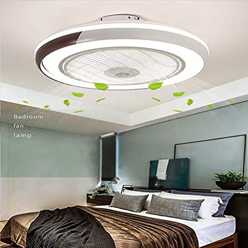 Invisible ventilador de techo luz, moderna LED Ventilador de techo Lámpara de techo con luz Y mando a distancia ventilador Luz Techo-aspas Plafones dormitorio Iluminación Sala Estar Comedor de techo