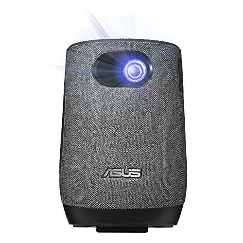 ASUS ZenBeam Latte - Proyector LED portátil HD, 300 lúmenes, HDMI y USB-C 1280 x 720 y 32 dB, altavoces Bluetooth de 10 W, sonido por Harman Kardon, batería integrada, USB-A y HDMI, Gris