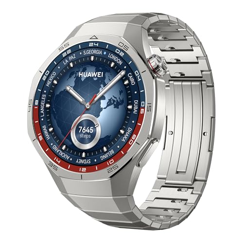 HUAWEI Watch GT 5 Pro 46mm Smartwatch, Silueta con Diseño Sofisticado, Nueva Experiencia Running y Ciclismo, Seguimiento de Salud, 14 Días de Duración, GPS, iOS y Android, Titanio