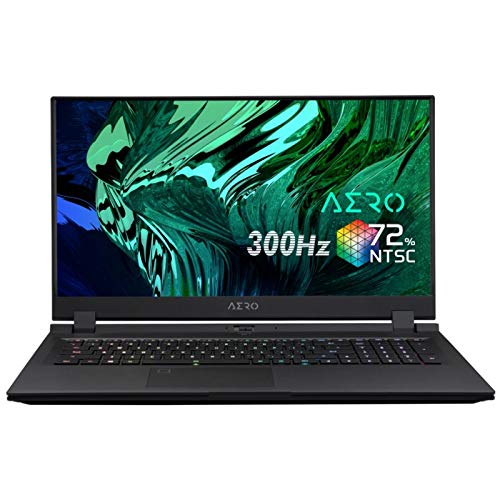 Gigabyte AERO 17 KC-8ES6150SH - Ordenador portatil de 17.3" FullHD 300Hz ( Intel Core i7-10870H, 16GB RAM, 1TB SSD, Nvidia RTX3060GB-6GB, Windows 10 Home) Negro - Teclado QWERTY Español