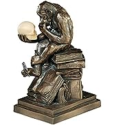 Design Toscano PD0053 Charles Darwin's Ape Human Evolution Figurine Animal Statue, Bronze