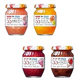 【Amazon.co.jp 限定】 アヲハタ55 ジャム 季節 商品入り おすすめ4種 アソート (アップル&シナモン ピーチ・メルバ マンゴー&パッションフルーツ 白桃&グァバ) セット 【セット買い】