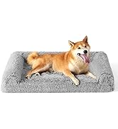 Bedsure Calming Dog Bed for Large Dogs - Orthopedic Egg Foam Dog Sofa Bed with Removable Washable...