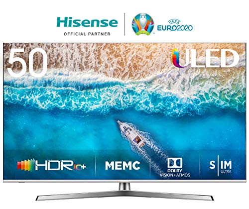 Hisense H50U7B - Smart TV ULED 50' 4K Ultra HD con Alexa Integrada, Bluetooth, Dolby Vision HDR, HDR 10+, Audio Dolby Atmos, Ultra Dimming, Smart TV VIDAA U 3.0 IA, mando con micrófono