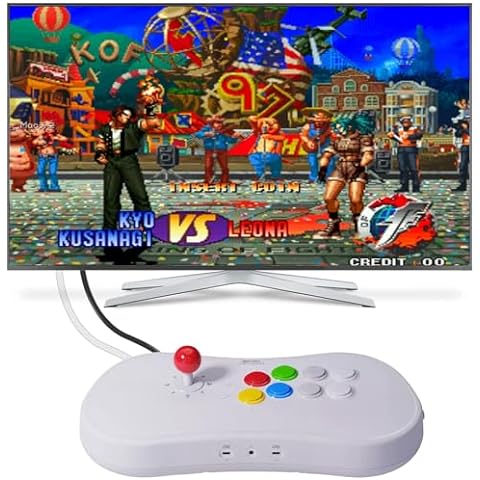 NEOGEO Arcade Stick Pro ネオジオ アーケードスティックPro - 「ザ・キング・オブ・ファイターズ」「餓狼伝説」など20種SNKレトロゲーム収録 720p HDMI出力 3.5mmオーディオジャック 家庭用ゲーム機 テレビ/ディスプレイ/プロジェクターに適し Switch/NEOGEO Mini/PS用コントローラー 大人/子供に適用-海外版