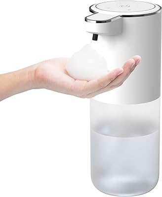 2023最新型ソープディスペンサー ハンドソープ 自動 泡と液体タイプ 吐出量4段階調整 壁掛け オートディスペンサー センサー 充電式 防水 食器洗剤 ディスペンサー キッチン 洗面所などに適用 (400ML泡)