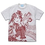 二次元コスパ ラブライブ!虹ヶ咲学園スクールアイドル同好会 優木せつ菜 オールプリントTシャツ ASH Mサイズ  綿 ポリエステル製