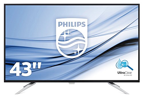 Philips Monitores BDM4350UC - Pantalla para PC de 43" UHD 4K (resolución 3440 x 2160 Pixels, tecnología WLED, Contraste 1000:1, 5 ms, FlickerFree, Altavoces, VESA, Displayport HDMI)