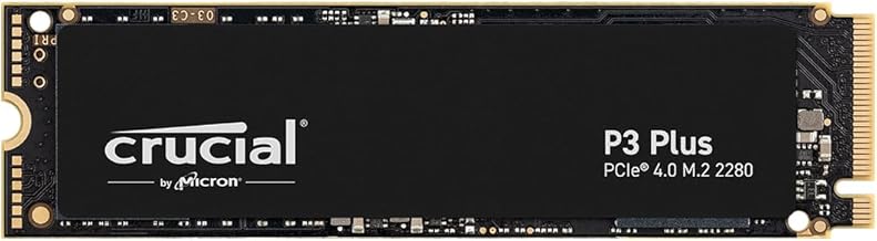 Crucial P3 Plus 4TB PCIe Gen4 3D NAND NVMe M.2 SSD, up to 5000MB/s - CT4000P3PSSD8