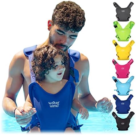 WaterLand Baby Carrier - Innovative Carrier You Can Use Both in Water & Land - Waterproof Infant Chest Holder with Adjustable Straps, Lightweight Toddler Harness for Pool & Beach (Pacific Blue)