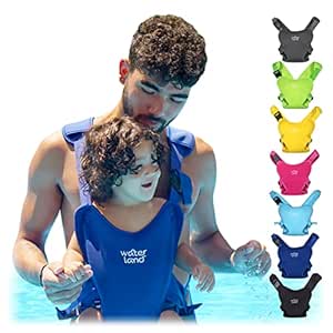 WaterLand Baby Carrier - Innovative Carrier You Can Use Both in Water &amp; Land - Waterproof Infant Chest Holder with Adjustable Straps, Lightweight Toddler Harness for Pool &amp; Beach (Pacific Blue)