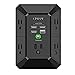 USB Wall Charger, Surge Protector, QINLIANF 5 Outlet Extender with 4 USB Charging Ports (4.8A Total) 3-Sided 1680J Power Strip Multi Plug Outlets Wall Adapter Spaced for Home Travel Office, Black