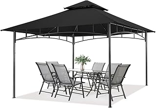 MASTERCANOPY Outdoor Garden Gazebo for Patios with Stable Steel Frame(11x11, Black)