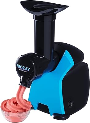 Drinkpod Frozay: Frozen Dessert Maker - Dairy-Free, Vegan Ice Cream, Soft Serve Frozen Yogurt, Fruit Sorbet, and Sherbet Machine with Simple One Push Operation With Recipe Book (Frozay Black)