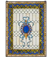 Stained Glass Panel - Cranbrook Terrace Stained Glass Window Hangings - Window Treatments