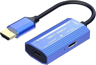 HDMI to Type-C XREAL/Rokid Air スマートグラス アダプタ 2-in-1【HDMI 4K@60Hz +充電】プラグアンドプレイ オーディオとビデオ（Switch、PS 4/5、Steam Deck、Xbox、ROG ...