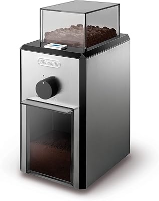 De'Longhi Burr Coffee Grinder with Grind Selector and Quantity Control, Stainless