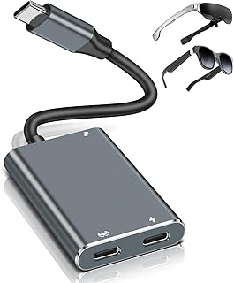 スポンサー広告 - USB C to xreal hub/充電/プレイ アダプター/3.5mmジャック/XREAL Air 2 Pro/ARグラスを使いながらデバイスの充電が オーディオとビデオの同期/Steam Deck,Switch,ROG...