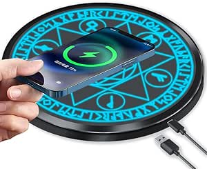 Wireless Charger Magic Qi 15W Wireless Charging Pad,Compatible with iPhone 15 14/14 Pro/14 Pro Max/Xs Max/XR/XS/X/8/8 Plus,Fast Charging S10/S10+/S9/S8/Note 10/10+/9/8 (No AC Adapter)