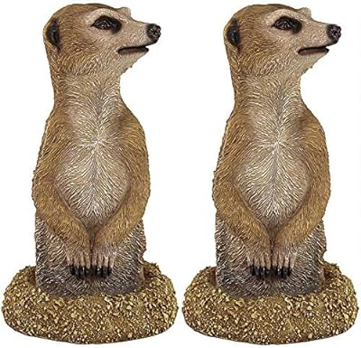 Design Toscano Hole in One African Meerkat Garden Statue: Set of Two