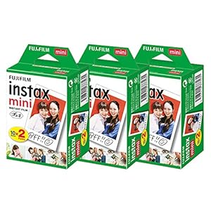 富士フィルム カラー チェキフィルム instax mini 2パック品 JP2(20枚入り)×3個セット [60枚入] マルチカラー