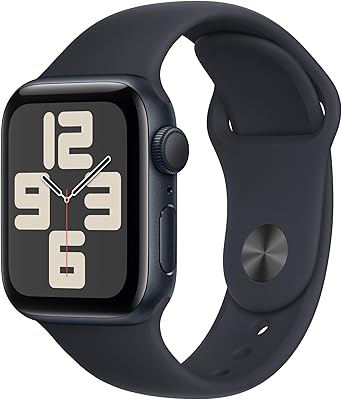 Apple Watch SE (2nd Gen) [GPS 40mm] Smartwatch with Midnight Aluminum Case with Midnight Sport Band S/M. Fitness &amp; Sleep Tracker, Crash Detection, Heart Rate Monitor