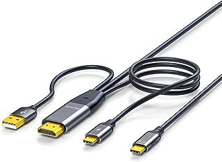 スポンサー広告 - HDMI to Type-C 変換ケーブル[4K@60Hz]3M USB-C給電 HDMI to USB Type C AR グラス HDMI 変換アダプター Xreal Nreal Air モバイルモニター XREAL B...