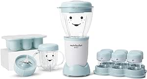 NutriBullet NBY-50100 Baby Complete Food-Making System, 32-Oz, White, Blue, Clear