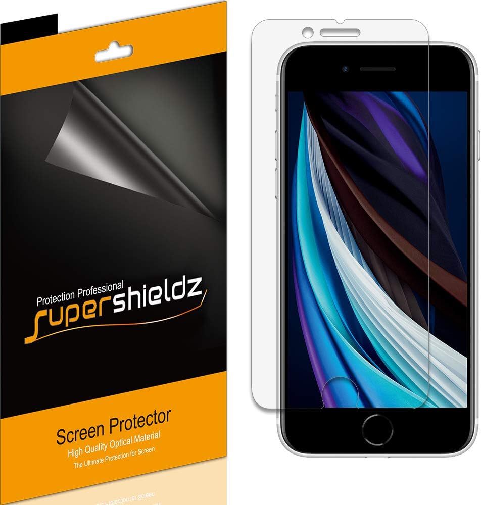 (6 Pack) Supershieldz Designed for iPhone SE (2022, 3rd Gen) Screen Protector