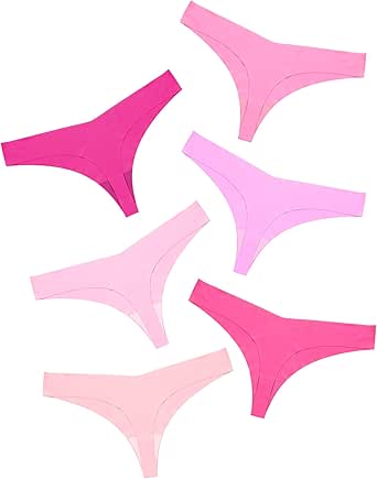 DEANGELMON Seamless Thongs for Women No Show Thong Underwear Women Comfortable Multiple Pack