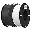 Creality 2kg Black & White PLA 1.75mm Filament Bundle for 3D Printing with No-Tangling Strong Bonding and Overhang Performance, Accuracy +/- 0.02mm