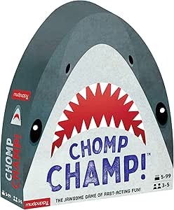 Mudpuppy Chomp Champ Game from Fun Twist on The Classic Game of Spoons, Includes 40 Cards, 4 Shark Tiles, 30 Shark Tooth Tokens &amp; Instructions, Perfect Addition to Family Game Night, Ages 5+