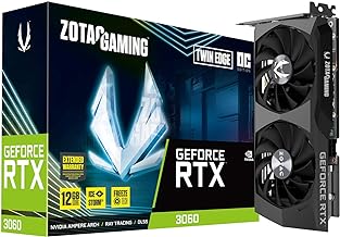 ZOTAC Gaming GeForce RTX 3060 Twin Edge OC 12GB GDDR6 192-bit 15 Gbps PCIE 4.0 Graphics Card, IceStorm 2.0 Cooling, Active...