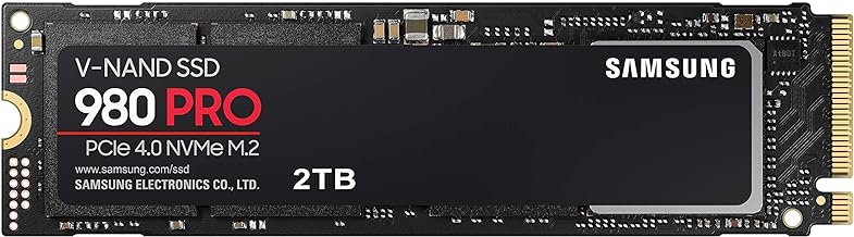 SAMSUNG 980 PRO SSD 2TB PCIe NVMe Gen 4 Gaming M.2 Internal Solid State Drive Memory Card , Maximum Speed, Thermal Control...