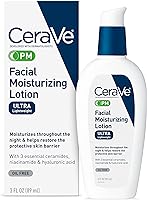 CeraVe PM Facial Moisturizing Lotion | Night Cream with Hyaluronic Acid and Niacinamide | Ultra-Lightweight, Oil-Free...