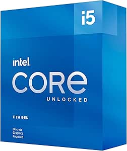 Intel® Core™ i5-11600KF Desktop Processor 6 Cores up to 4.9 GHz Unlocked LGA1200 (Intel® 500 Series &amp; Select 400 Series Chipset) 125W