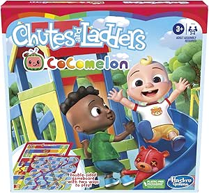 Hasbro Gaming Chutes and Ladders: CoComelon Edition Board Game for Kids Ages 3 and Up, 2-4 Players (Amazon Exclusive)