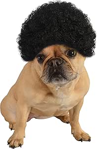 Rubie&#39;s Pet Costume Afro Curly Wig, Medium To Large, Black