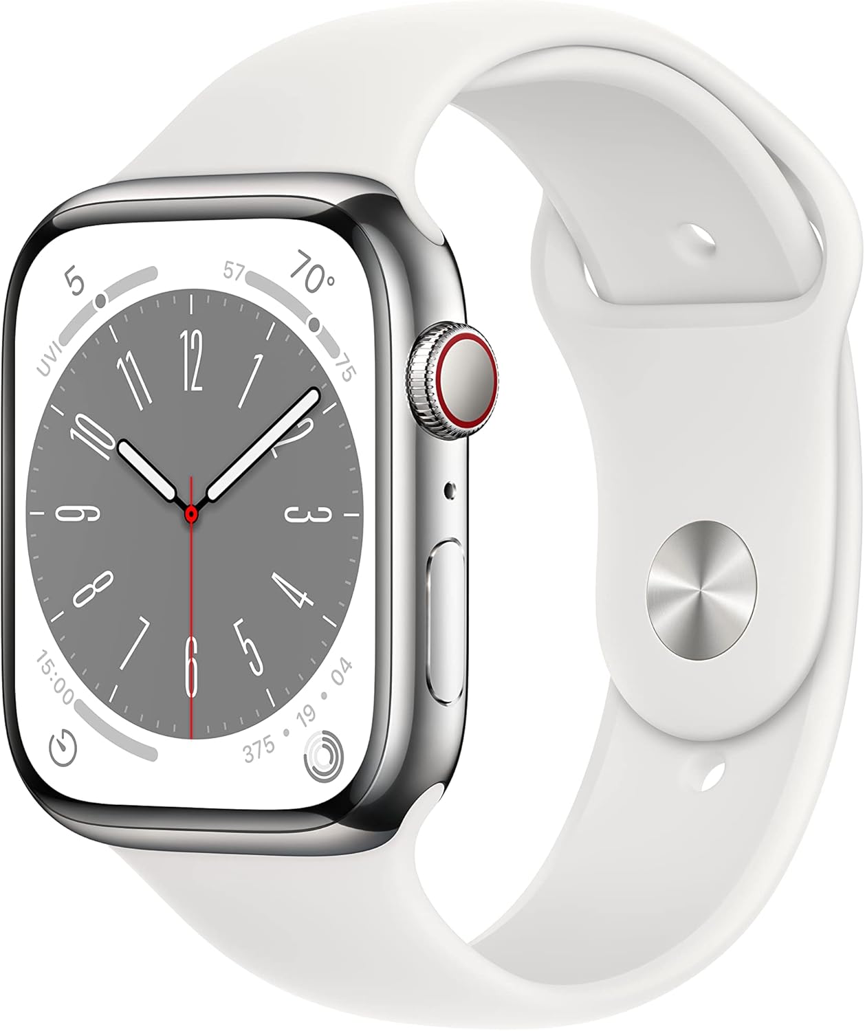 Apple Watch Series 8 [GPS + Cellular 45mm] Stainless Steel case: Save $210!