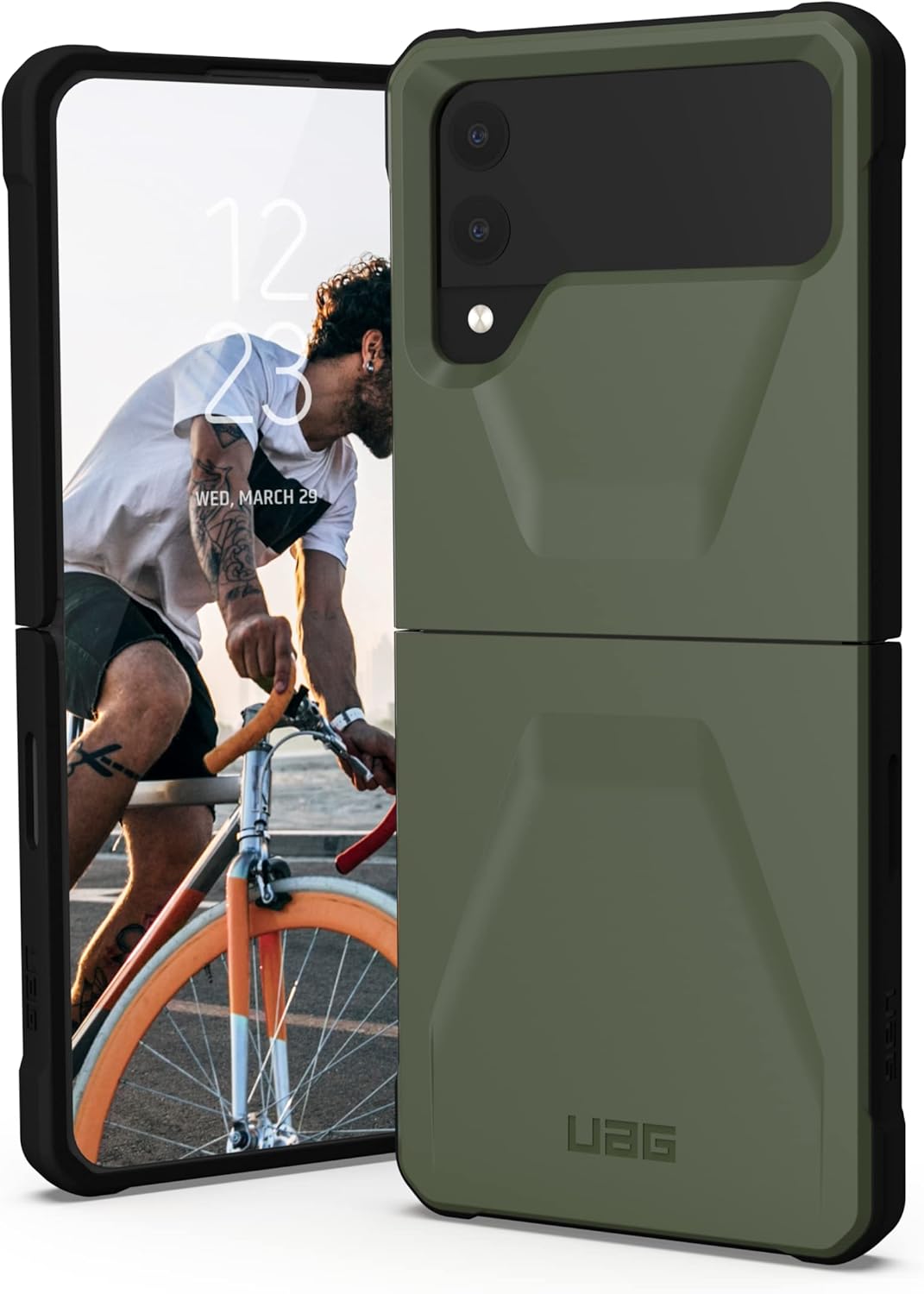 UAG Samsung Galaxy Z Flip 4 Case Green Olive Civilian