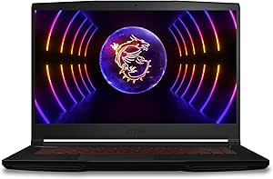 MSI Thin GF63 Gaming laptop (12VF-294UK), Intel Core i7-12650H, 15.6&#34; FHD 144Hz Panel, NVIDIA GeForce RTX 4060 GDDR6, 8GB*2 DDR4, 512GB NVMe PCIe SSD, Windows 11 - Black