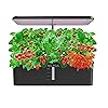 Hydroponics Growing System Herb Garden - MUFGA 18 Pods Indoor Gardening System with LED Grow Light, Plants Germination Kit(No Seeds) with Pump System, Adjustable Height Up to 17.7" for Home, Black