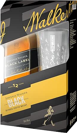 ジョニーウォーカー ブラックラベル 12年 ギフトボックス 700ml×1本[特製グラスセット]