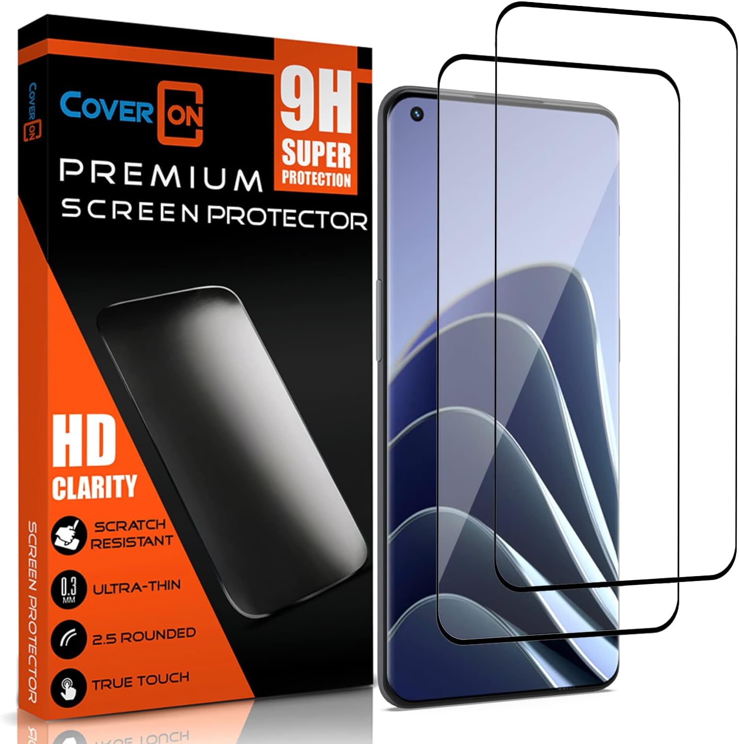 CoverON [2 Pack] Tempered Glass Designed For OnePlus 10 Pro Screen Protector,