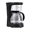 Amazon Basics 5-Cup Coffee Maker with Reusable Filter, Coffee Pot, Coffee Machine, Black and Stainless Steel