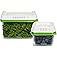 Rubbermaid FreshWorks Produce Saver Food Storage Containers Set, 4-Piece Set includes 2 Containers 2 Lids