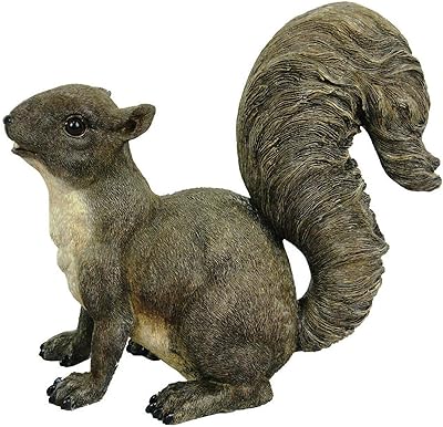 Frisky Squirrel by Michael Carr Designs - Outdoor Squirrel Figurine for gardens, patios and lawns (80065) , Brown
