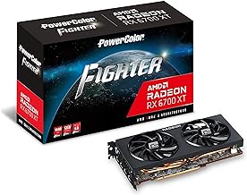 PowerColor Fighter AMD Radeon RX 6700 XT Gaming Graphics Card with 12GB GDDR6 Memory, Powered by AMD RDNA 2, Raytracing, P...